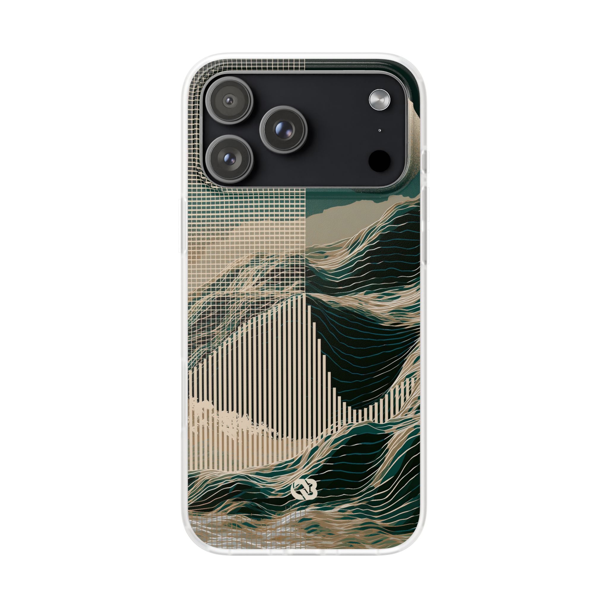 Green Lite Phone Case for iPhone - Lunar Moss Topography