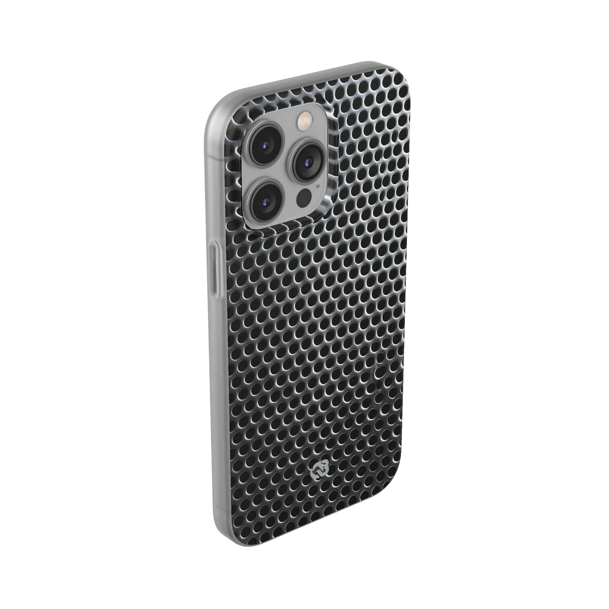 Silver Lite Phone Case for iPhone - Brutalist Steel Mesh