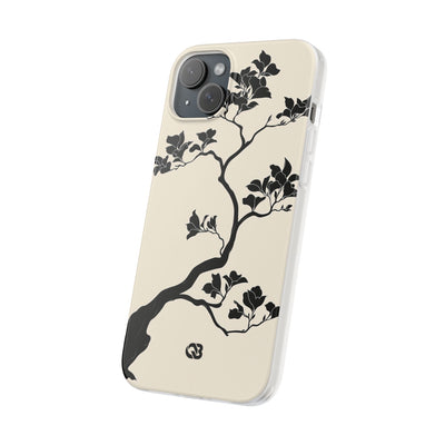 Beige Lite Phone Case for iPhone - Obsidian Bonsai Silhouette