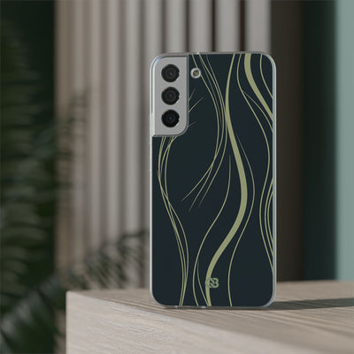 Green Lite Phone Case for Samsung - Obsidian Sage Flow