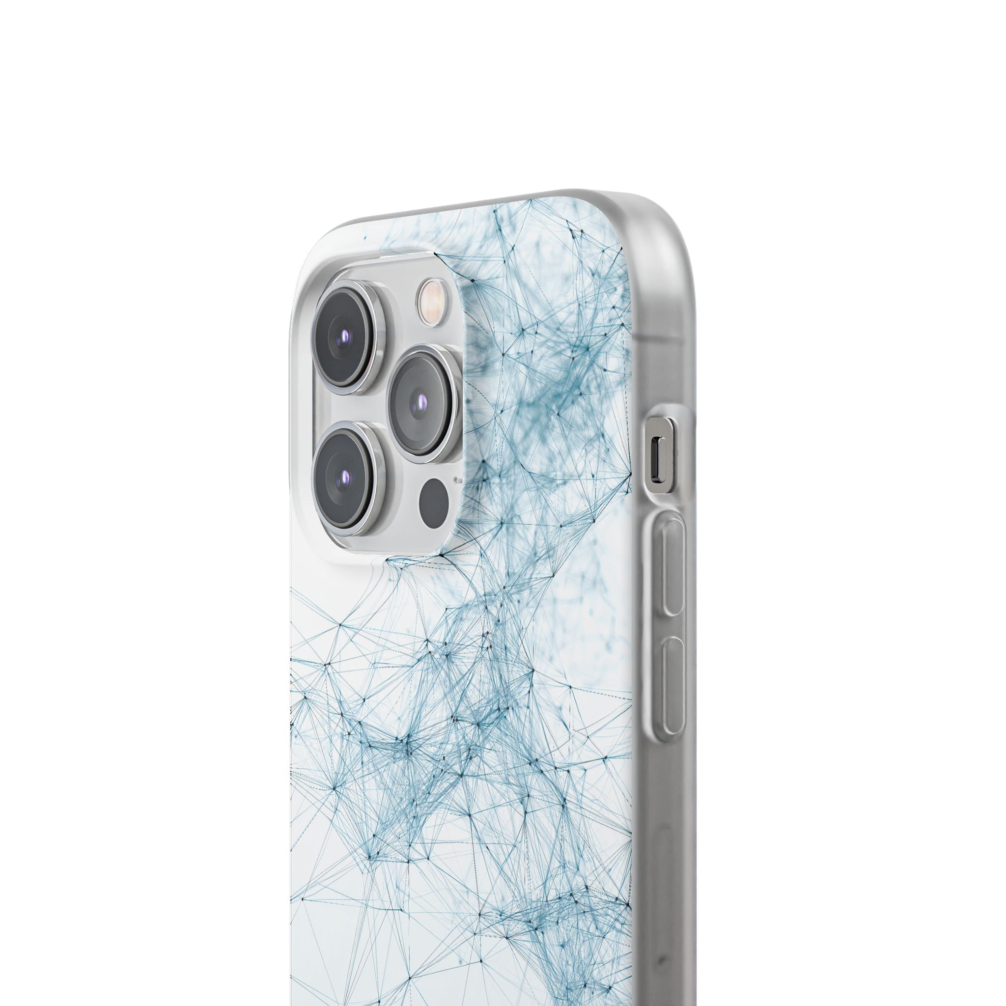 Blue Lite Phone Case for iPhone - Glacial Neural Web