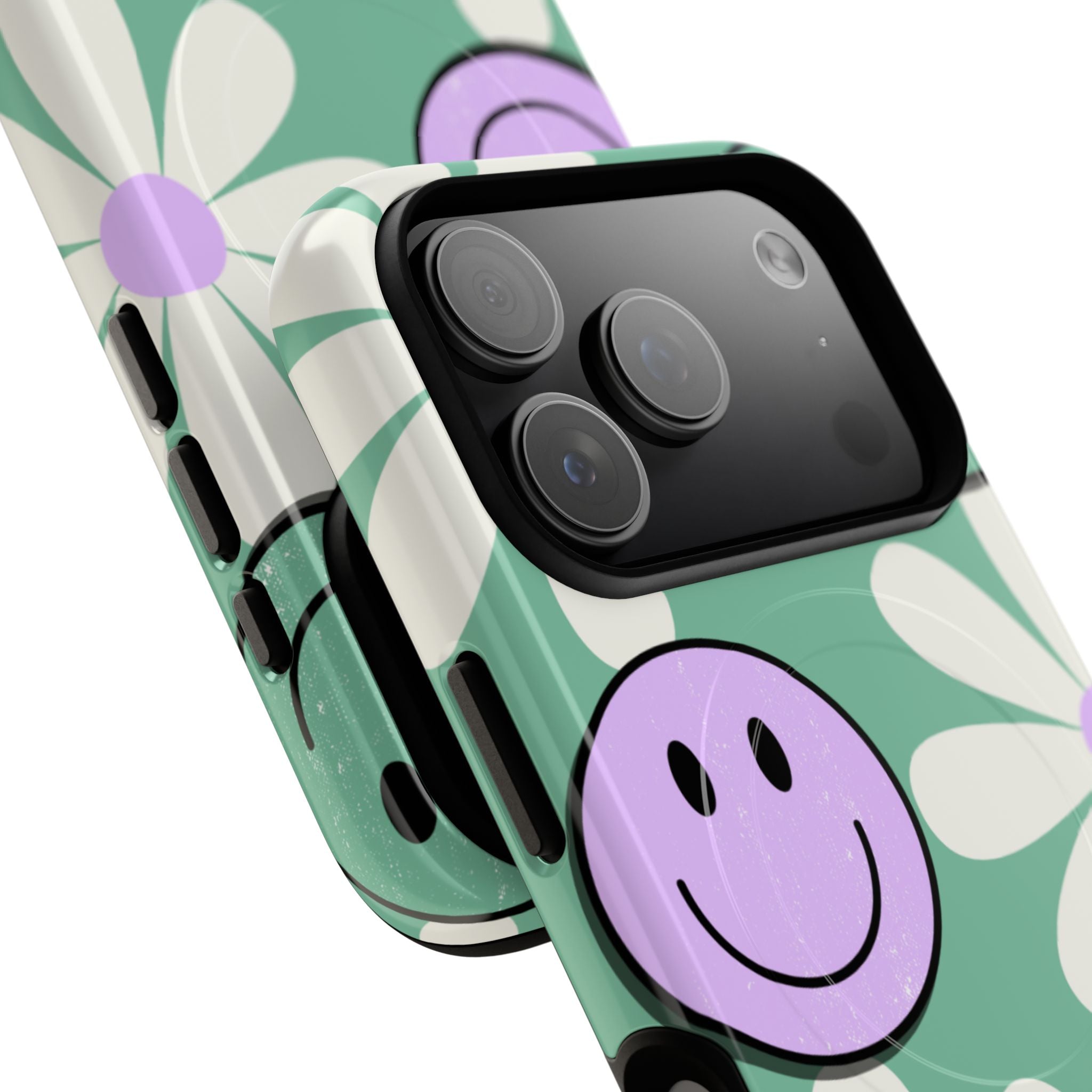 Smiley Daisy Glow iPhone 17 Pro Case - Tough+ - CASE•BOB