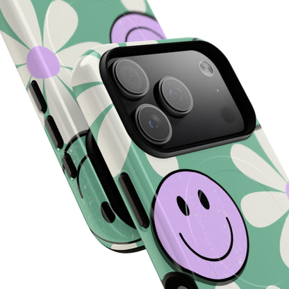 Smiley Daisy Glow iPhone 17 Pro Case - Tough+ - CASE•BOB