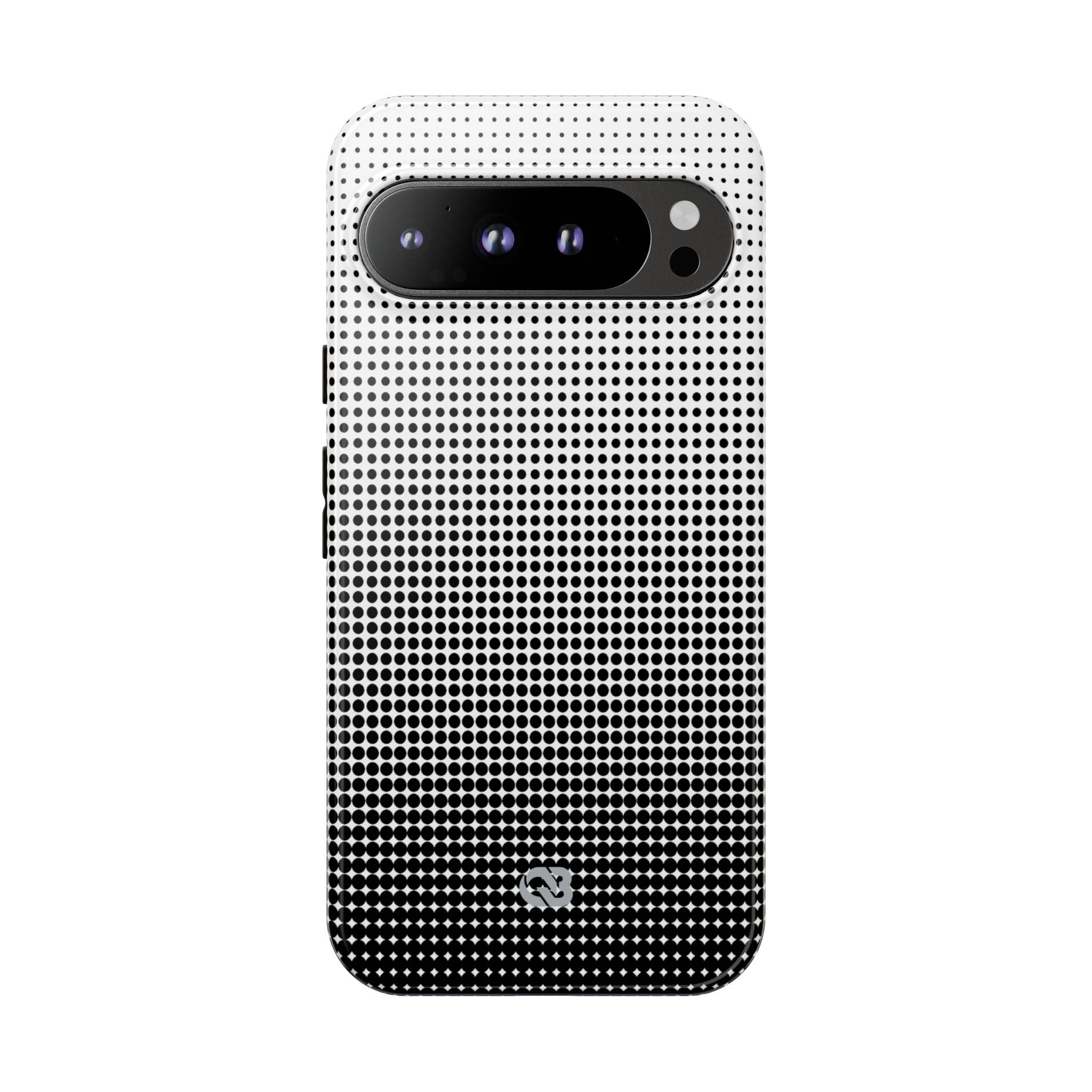 Black Tough Phone Case for Google Pixel - Obsidian Halftone Flux