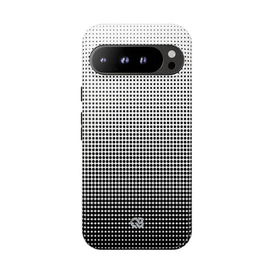 Black Tough Phone Case for Google Pixel - Obsidian Halftone Flux