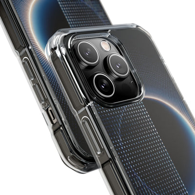 Luminous Meridian · Clear Impact Magnetic Phone Case for iPhone · Black