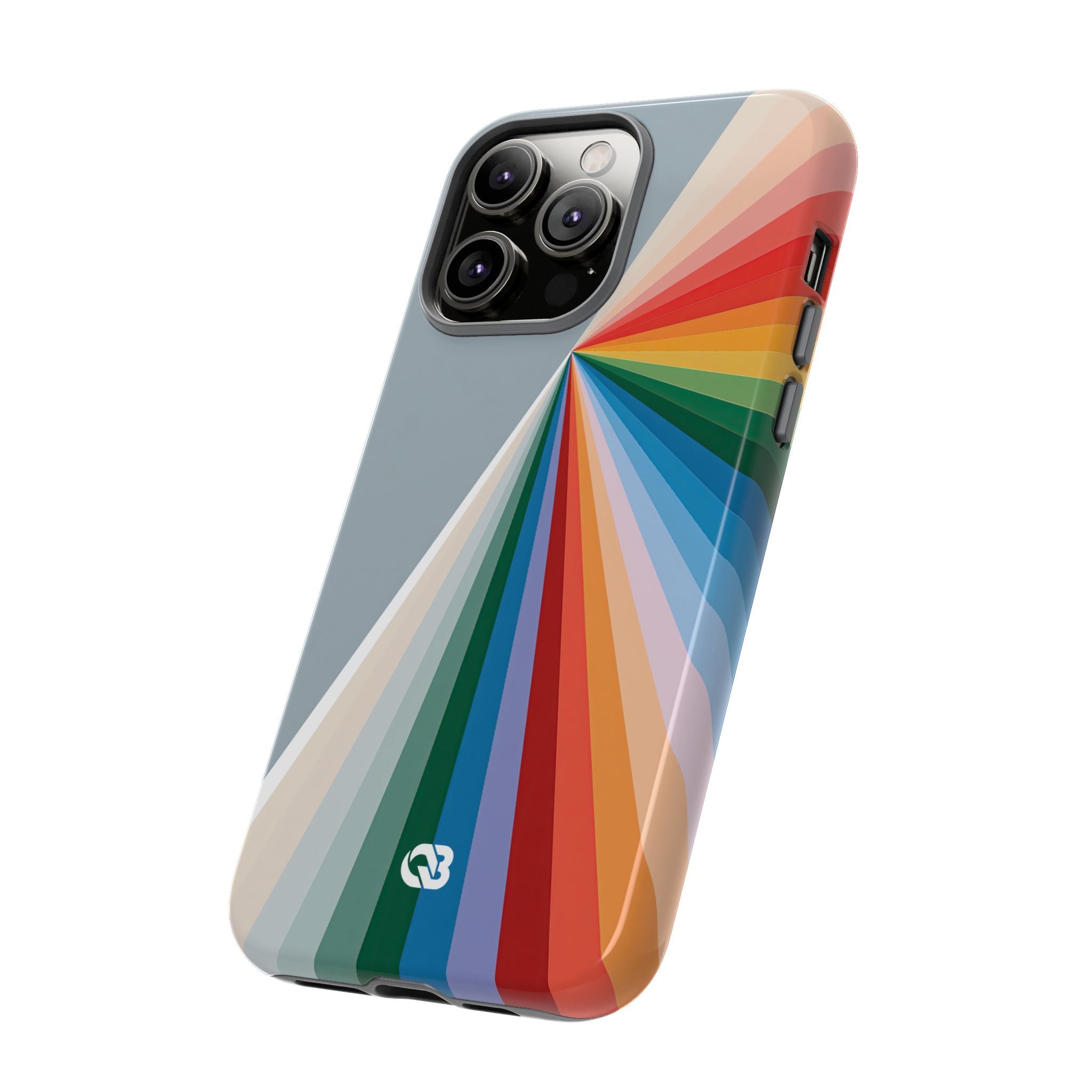 Grey Tough Phone Case for iPhone - Slate Prism Burst