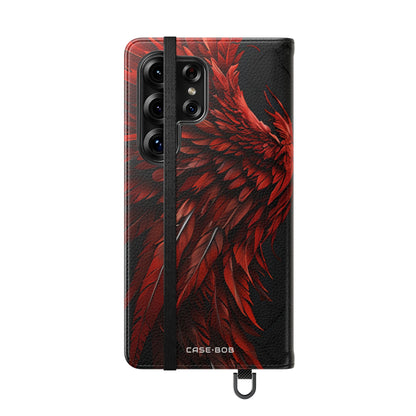 Crimson Silver Wings - Samsung S25 Ultra Case - Wallet