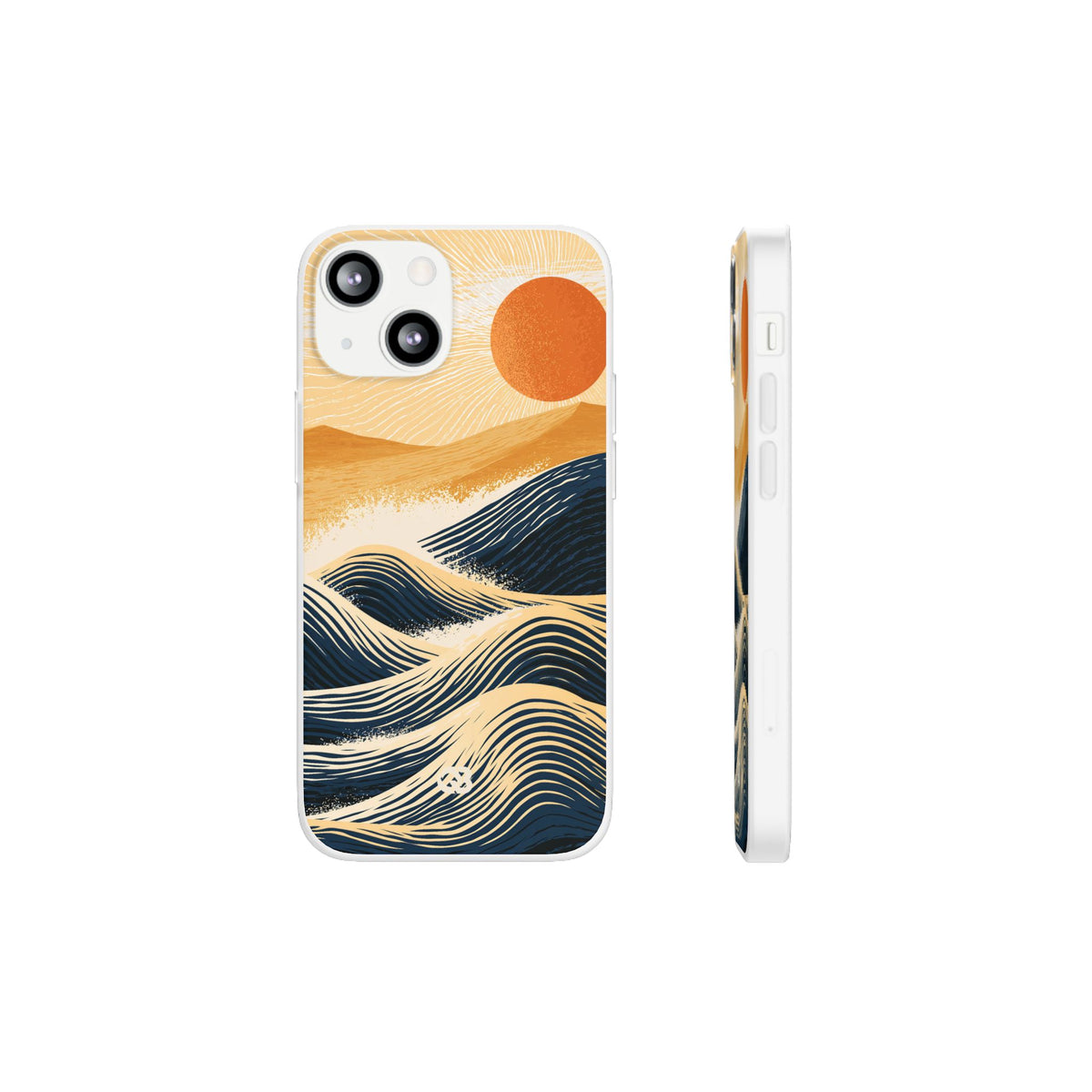 Golden Horizon Waves · Lite Phone Case for iPhone ·  Blue