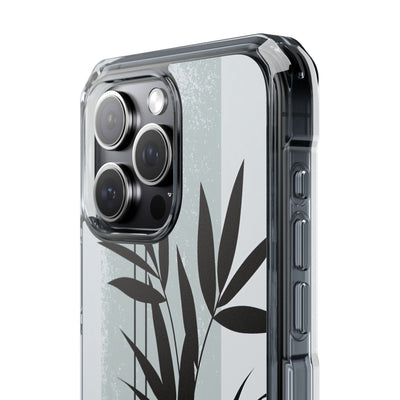 Grey Impact MagSafe Phone Case for iPhone - Sage Bamboo Noir