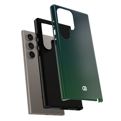 Green Tough Phone Case for Samsung - Midnight Pine Horizon
