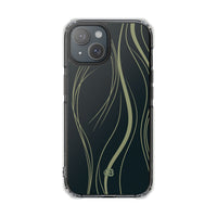Green Impact MagSafe Phone Case for iPhone - Obsidian Sage Flow