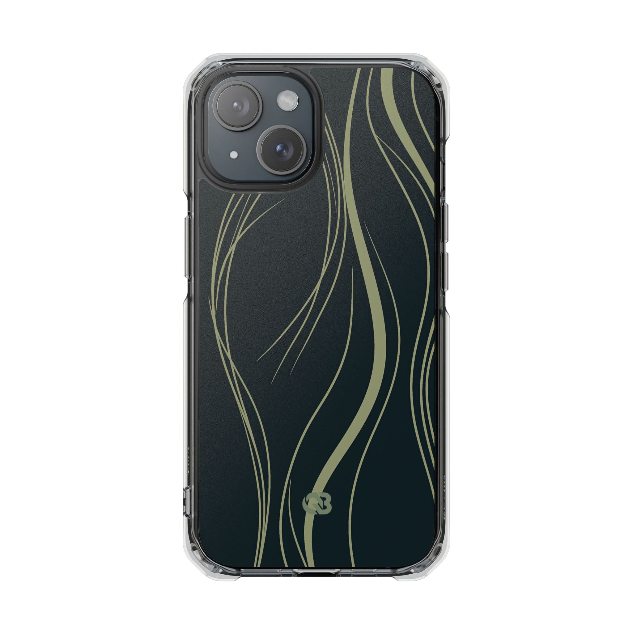 Green Impact MagSafe Phone Case for iPhone - Obsidian Sage Flow