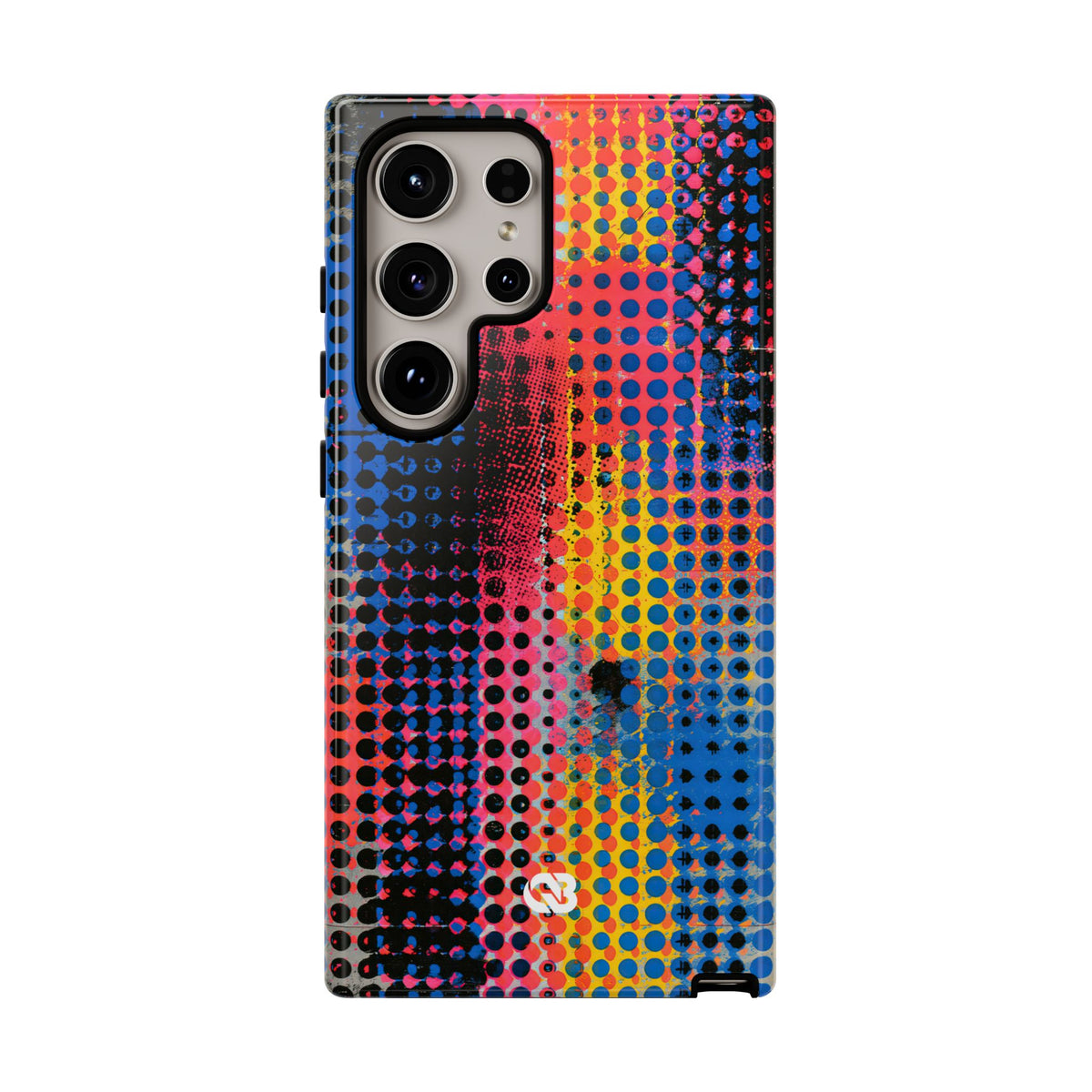 Chromatic Halftone Grid · Tough Phone Case for Samsung · Blue