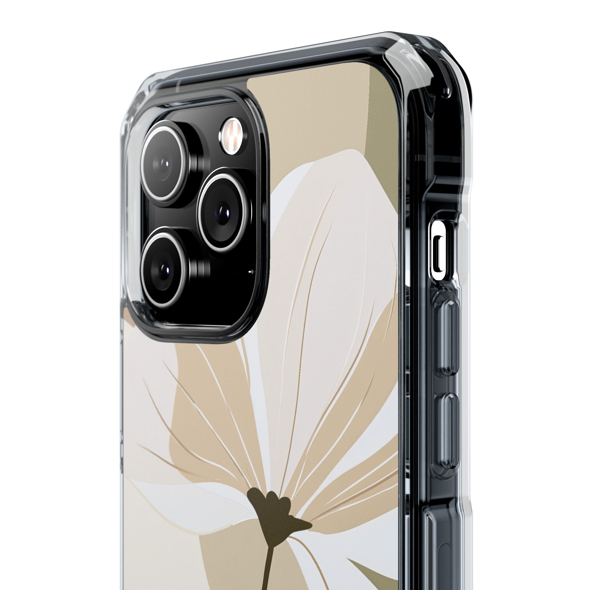 Beige Impact MagSafe Phone Case for iPhone - Sage Linen Magnolia