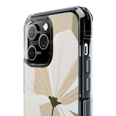 Beige Impact MagSafe Phone Case for iPhone - Sage Linen Magnolia