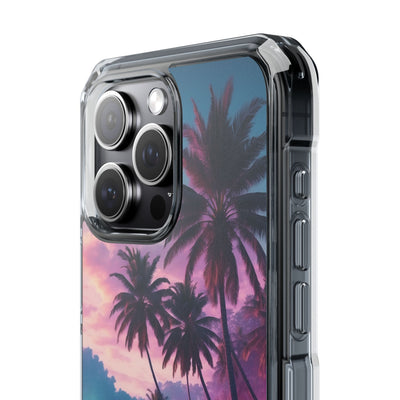 Neon Shore Palms · Impact etui na telefon dla iPhone · Magsafe