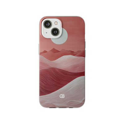 Crimson Dune Horizon · Soft Phone Case for iPhone