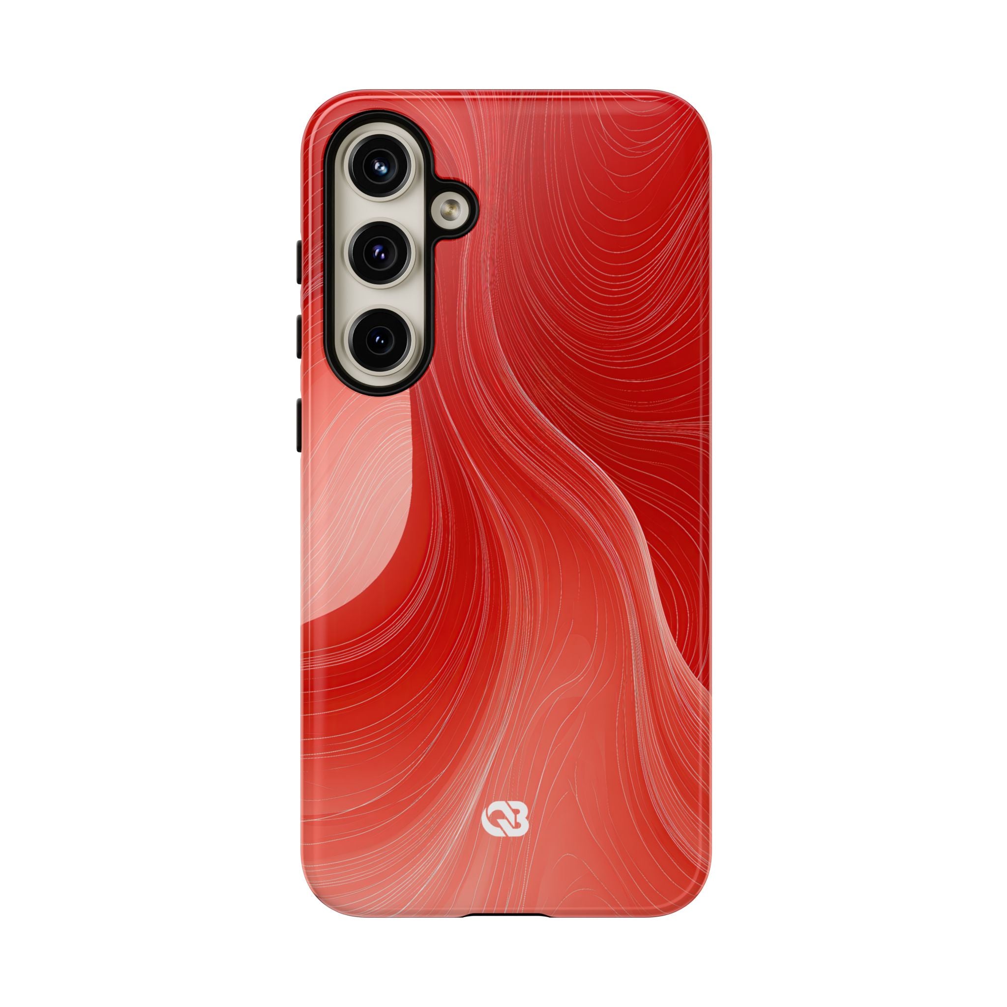 Red Tough Phone Case for Samsung - Crimson Silk Strands