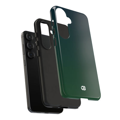 Green Tough Phone Case for Samsung - Midnight Pine Horizon