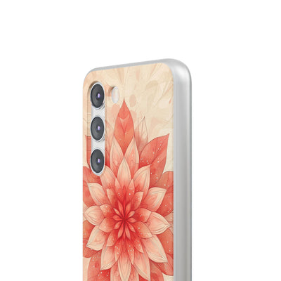 Coral Layered Bloom · Soft Phone Case for Samsung