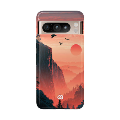 Orange Tough Phone Case for Google Pixel - Crimson Ridge Flight