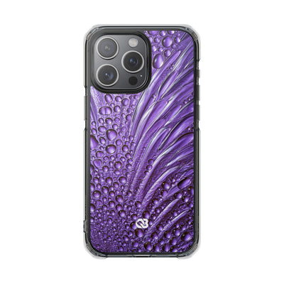Violet Liquid Gel · Clear Impact Magnetic Phone Case for iPhone · Purple