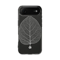 Black Impact MagSafe Phone Case for iPhone - Bleached Leaf Lattice
