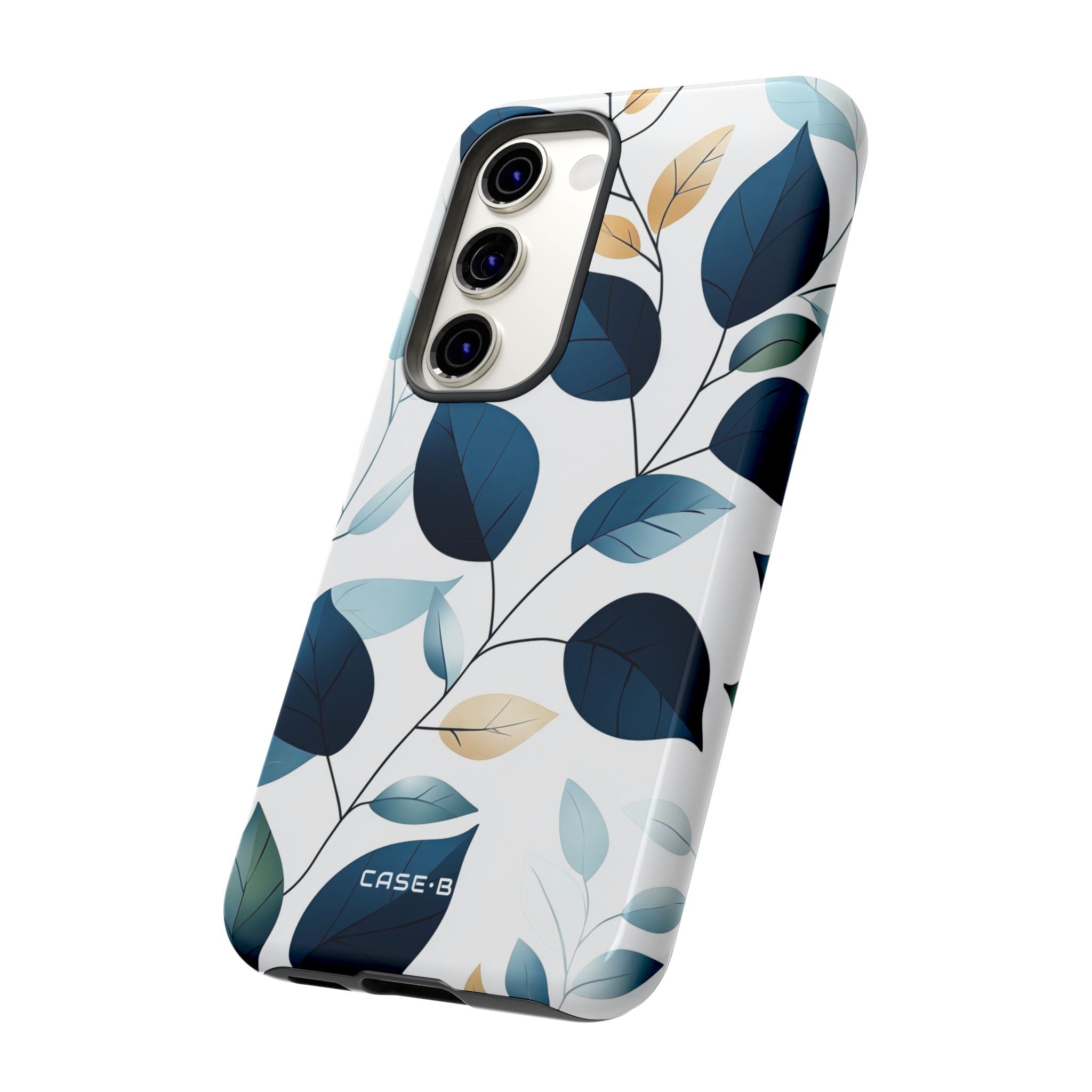 Navy Leaf Veins Samsung S23 Case - Tough