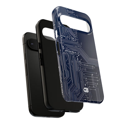 Blue Tough Phone Case for Google Pixel - Cobalt Data Stream