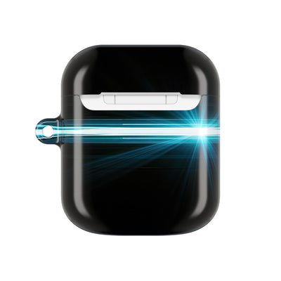 Cyan Anamorphic Flare · Hard Case for AirPods & AirPods Pro · Black