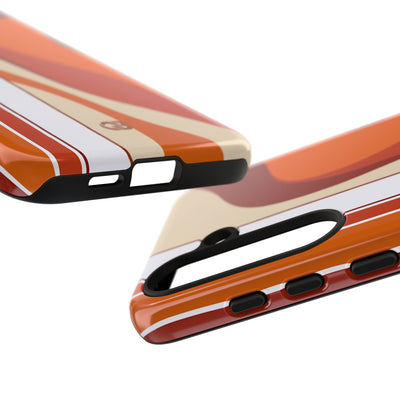 Orange Tough Phone Case for Samsung - Terracotta Metro Line