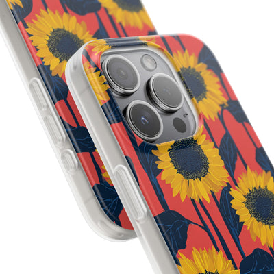 Solar Navy Bloom · Soft Handyhülle für iPhone