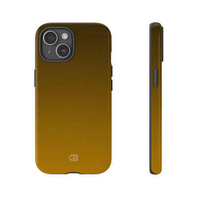 Gold Tough Phone Case for iPhone - Scorched Gold Haze