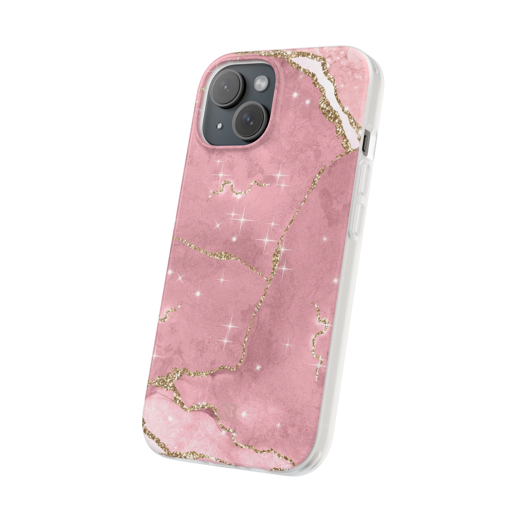 Rose Sparkle Marble · Soft Coque de téléphone pour iPhone
