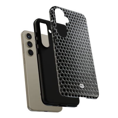 Brushed Perforated Steel · Tough Phone Case for Samsung · Silver