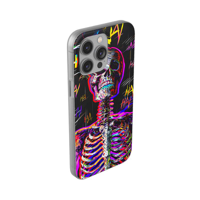 Neon Glitch Skeleton · Soft Handyhülle für iPhone