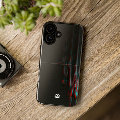 Black Tough Phone Case for iPhone - Corrupted Data Stream
