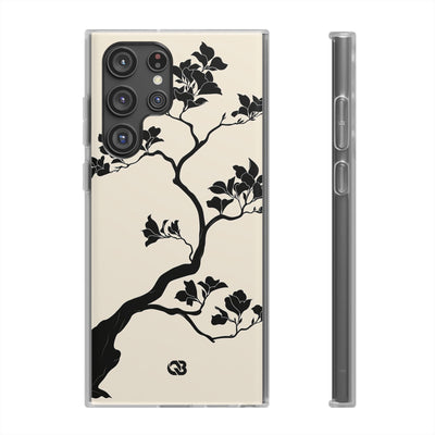 Beige Lite Phone Case for Samsung - Obsidian Bonsai Silhouette