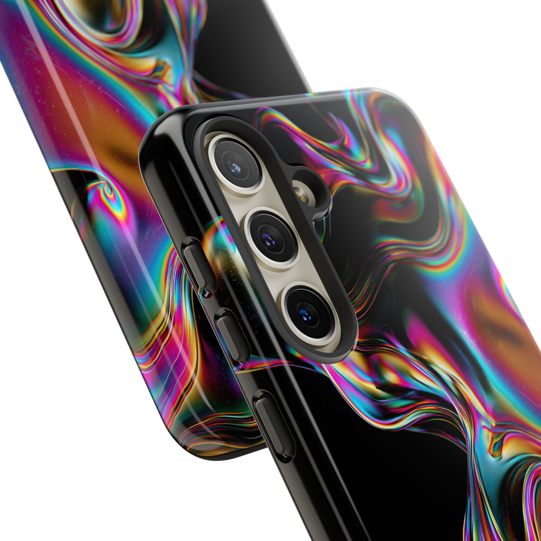 Purple Tough Phone Case for Samsung - Liquid Neon Chrome