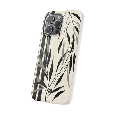 Beige Lite Phone Case for iPhone - Soot Leaf Sketch