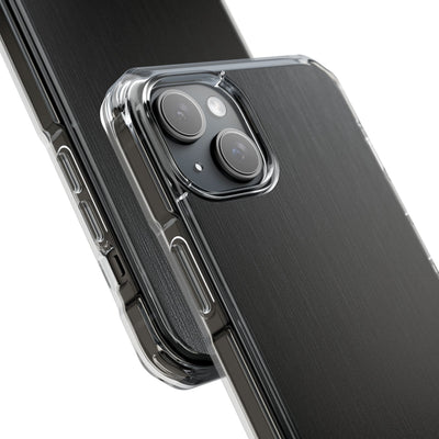 Black Impact MagSafe Phone Case for iPhone - Brushed Obsidian Slate