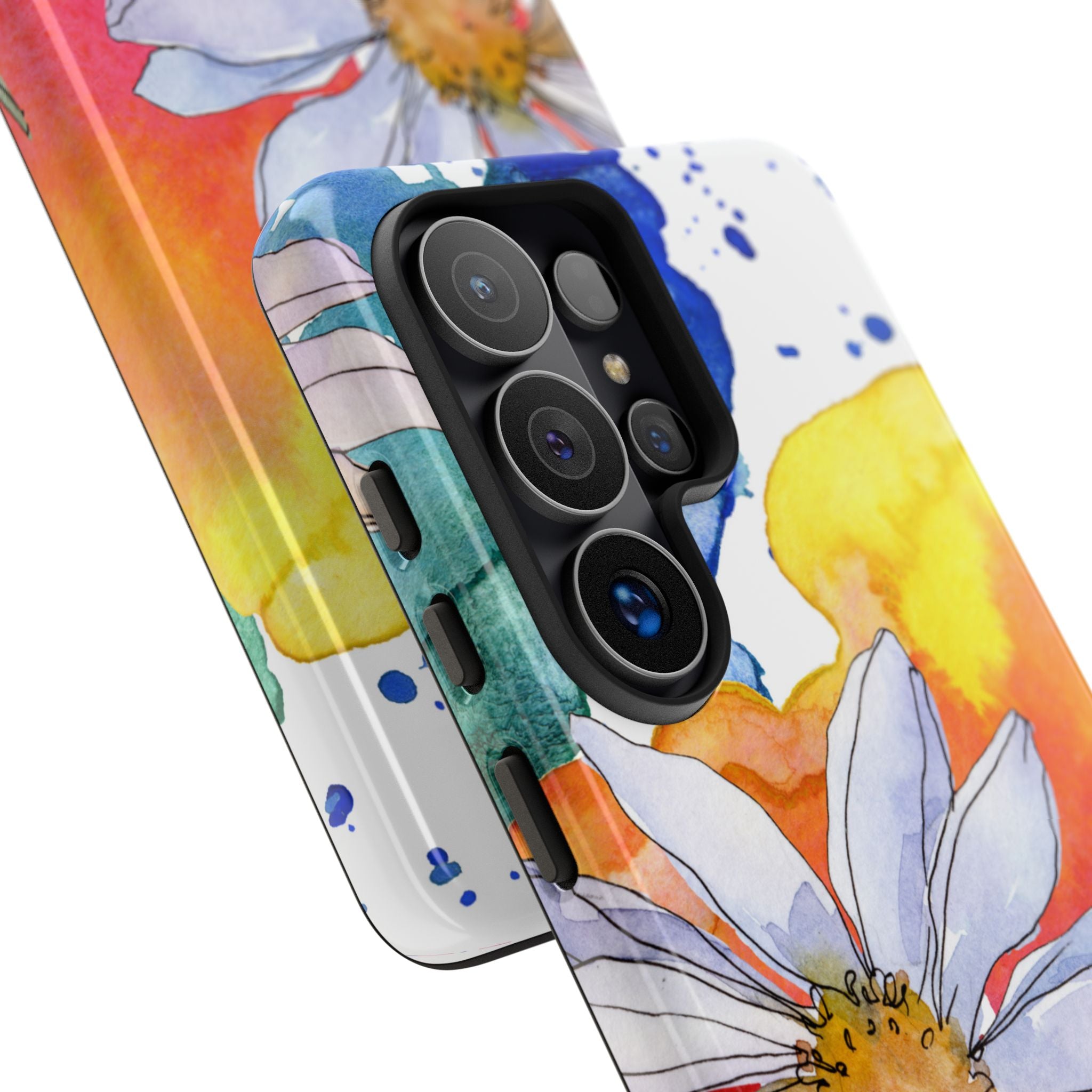Vivid Bloom Splatter · Tough Handyhülle für Samsung
