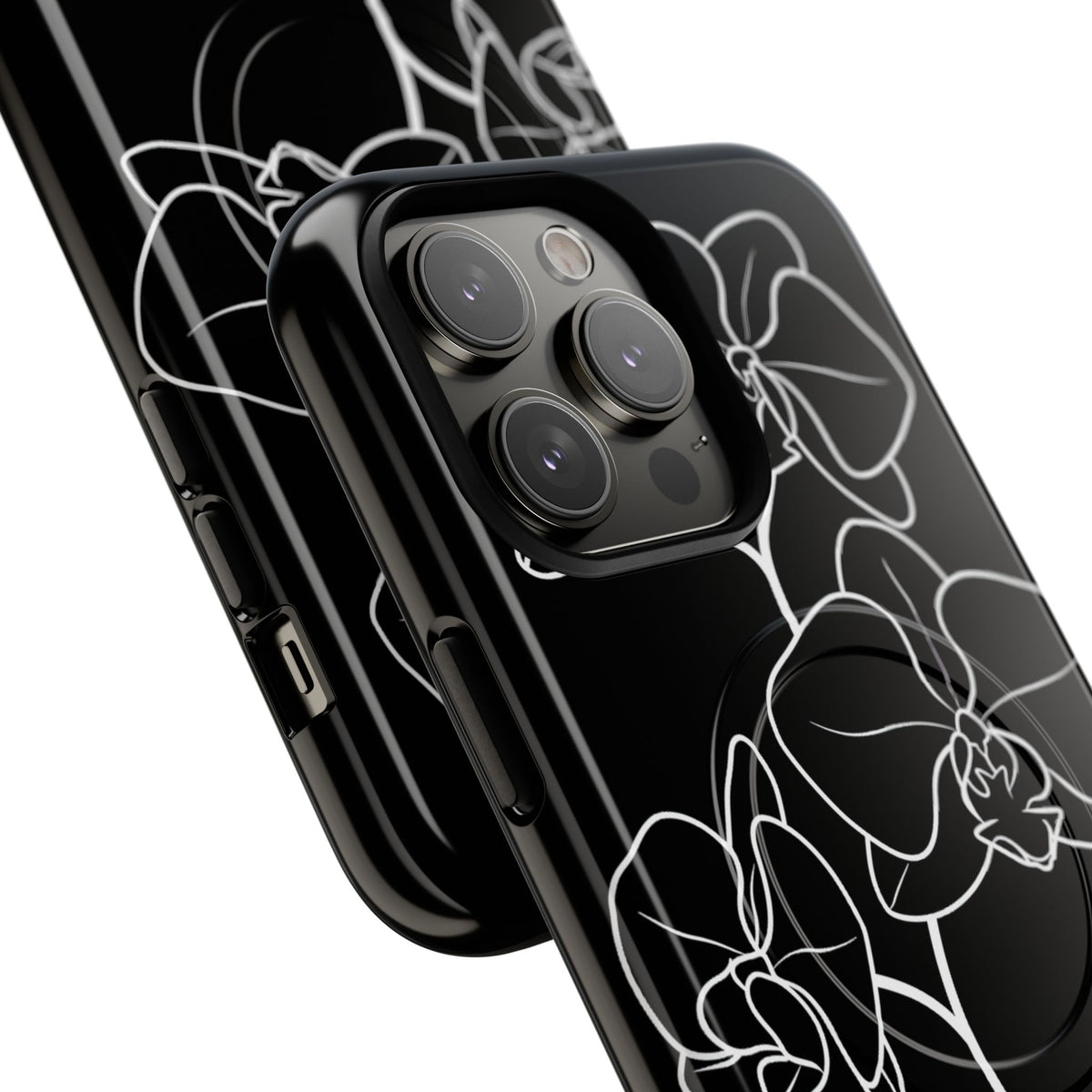 Midnight Orchid · Tough 2.0 Magnetic Phone Case for iPhone · Black