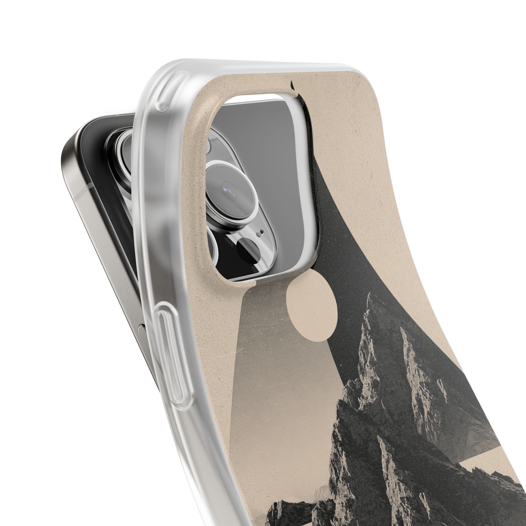 Beige Lite Phone Case for iPhone - Obsidian Summit Parchment