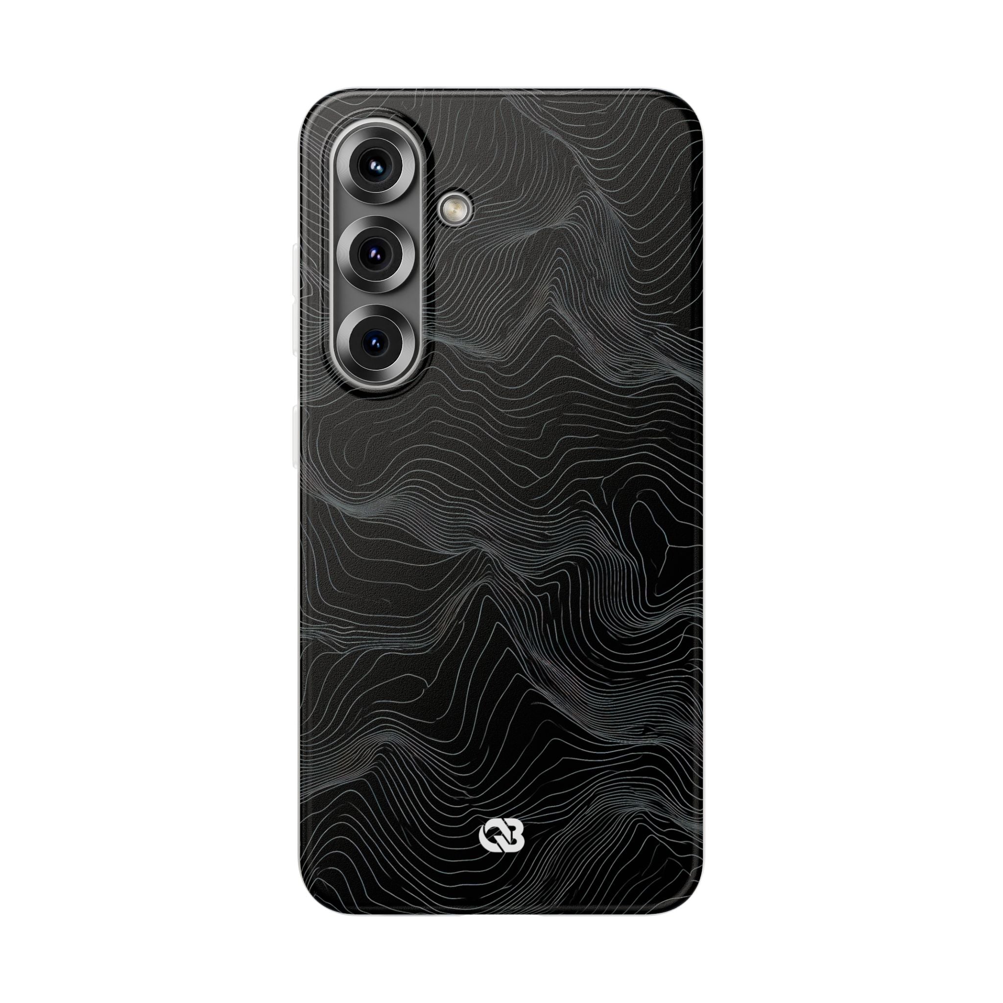 Black Lite Phone Case for Samsung - Obsidian Topo Wireframe