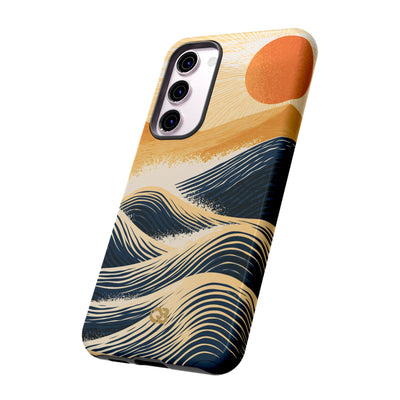 Blue Tough Phone Case for Samsung - Kyoto Cresting Tide