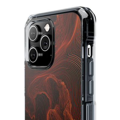 Amber Filament · Clear Impact Magnetic Phone Case for iPhone · Orange