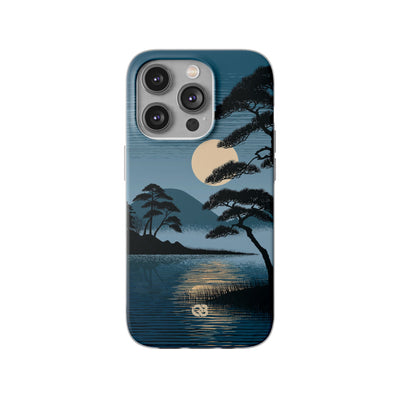 Blue Lite Phone Case for iPhone - Midnight Kyoto Pine