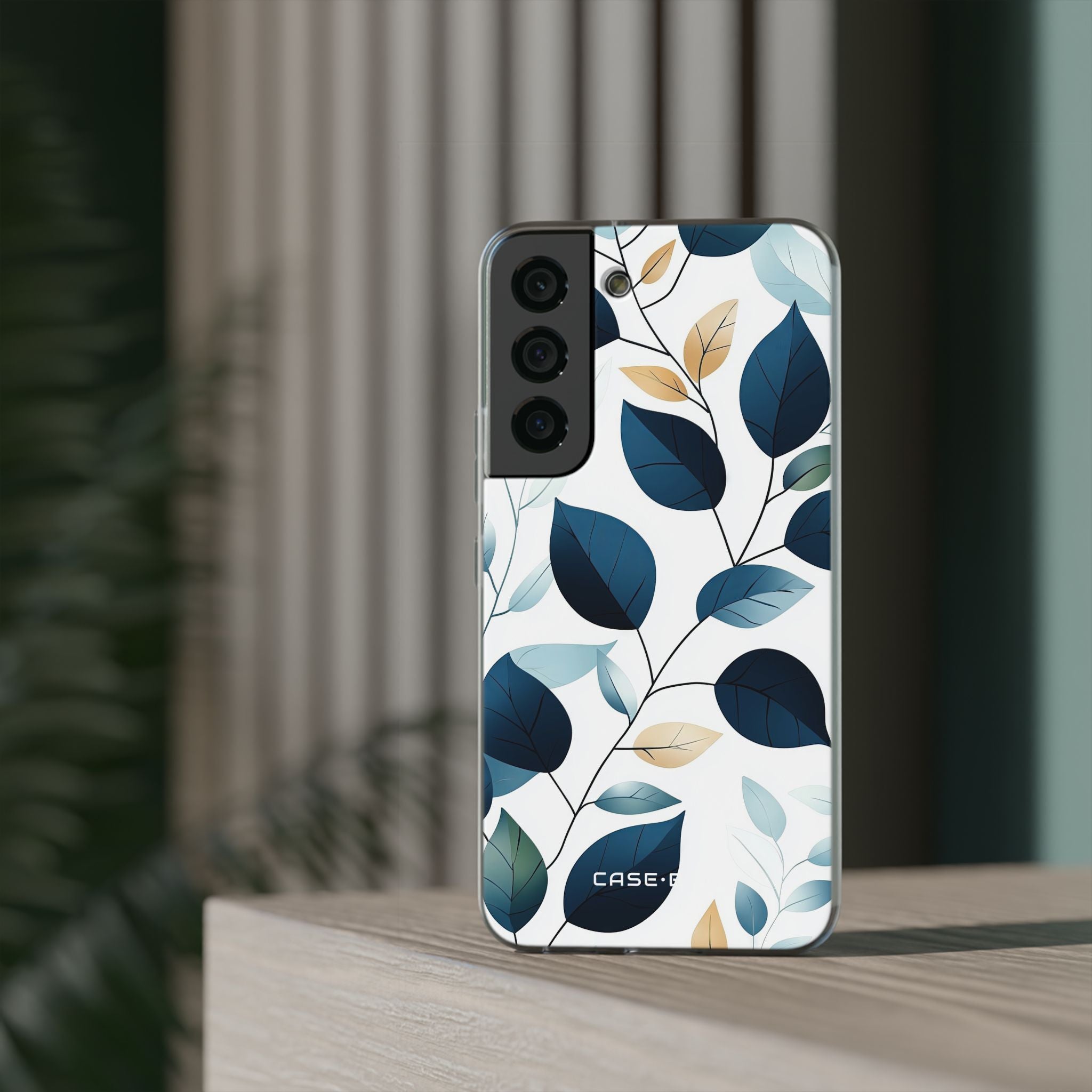 Navy Blattadern Samsung S22 - Soft